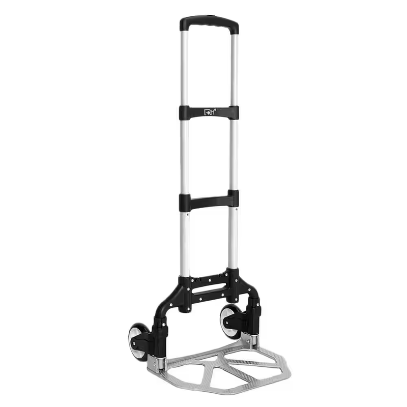 Karl Home Aluminum Folding Dolly Hand Truck 165lb Capacity Adjustable Cart Black