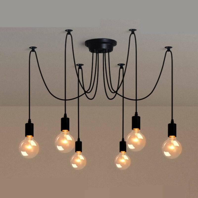 Industrie Vintage Lampe Retro Deckenlampe Pendelleuchte Kronleuchter E27 Edison
