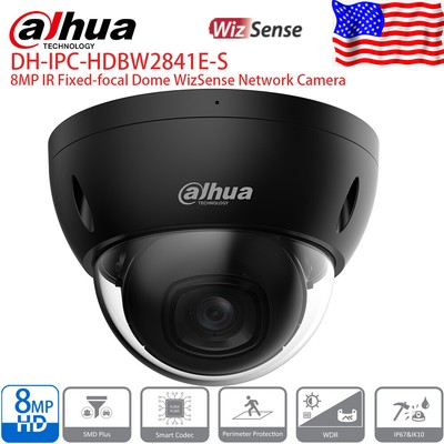 Dahua IPC-HDBW2841E-S 8MP IP Camera 4K WizSense Dome IR Outdoor SMD Plus Black