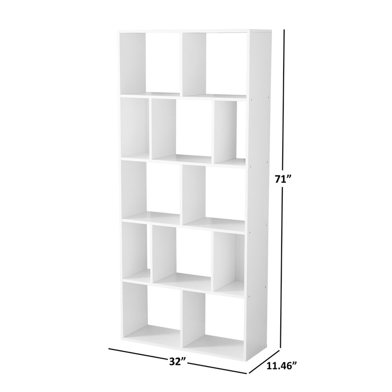Retro12-Cube Shelf Bookcase, Office Living Room Furniture Shelving, Bookshelves