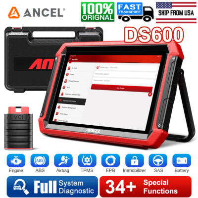 ANCEL DS600 Pro Bidirectional Car OBD2 Scanner Diagnostic ECU Coding IMMO K-ey