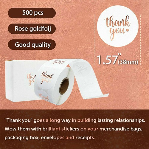 500Pcs 1.5" Thank You Stickers Thank You For Supporting Small Business Labels US