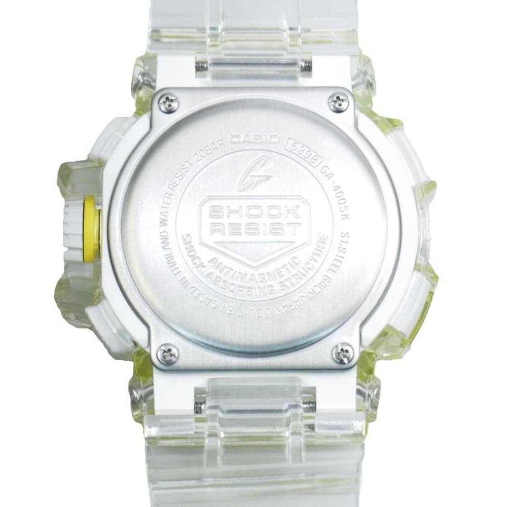 Pre-owned Casio G-shock Ga-400sk-1a9dr-p Transparent Resin Men Watch