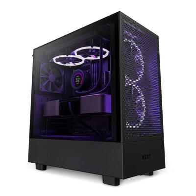 NZXT - H5 Flow ATX Mid-Tower PC Case - Black