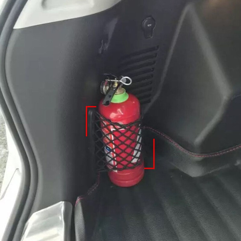 Rear Trunk Sides Net Fire Extinguisher Holder Storage Mesh Organizer Accessories Ebay