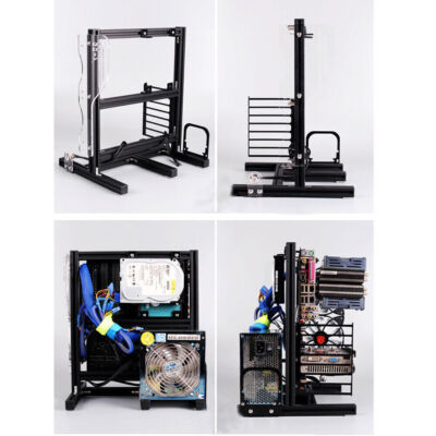 PC Frame Test Bench Chassic ATX ITX MATX Open Air Case Water Cooling Fan Stand