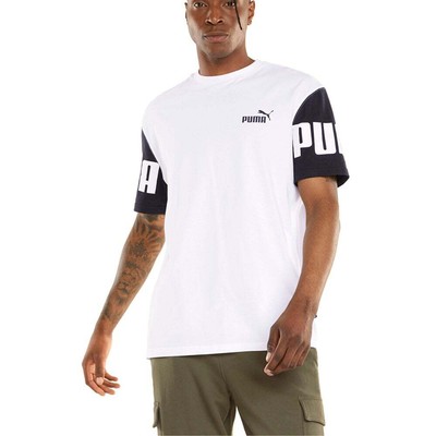 

Puma Power Colorblock Logo Футболка с круглым вырезом и коротким рукавом мужская размер  Повседневная, Белый, Puma Power Colorblock Logo Crew Neck Short Sleeve T-Shirt