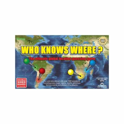 Who knows where? Board Game Award winning race around the world 2-4 player 12+