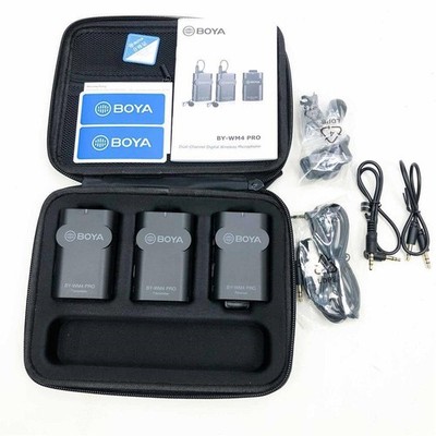 BOYA by-WM4 Pro K2 Tragbares 2,4-G-Funkmikrofonsystem (Zwei Sender + EIN
