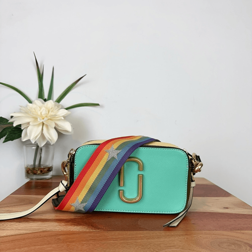 Pre-owned MARC JACOBS Saffiano Rainbow Strap Color Block