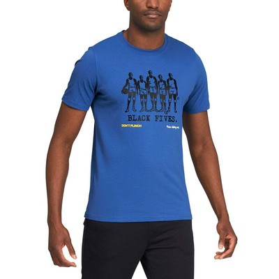 

Puma Black 5S Graphic Crew Neck Футболка с коротким рукавом Мужские синие повседневные топы 53226, Синий, Puma Black 5'S Graphic Crew Neck Short Sleeve TShirt