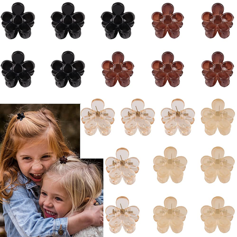 Mini Hair Clips 20 Count Small Size Sun Flower Claw Hair Accessories for Women a