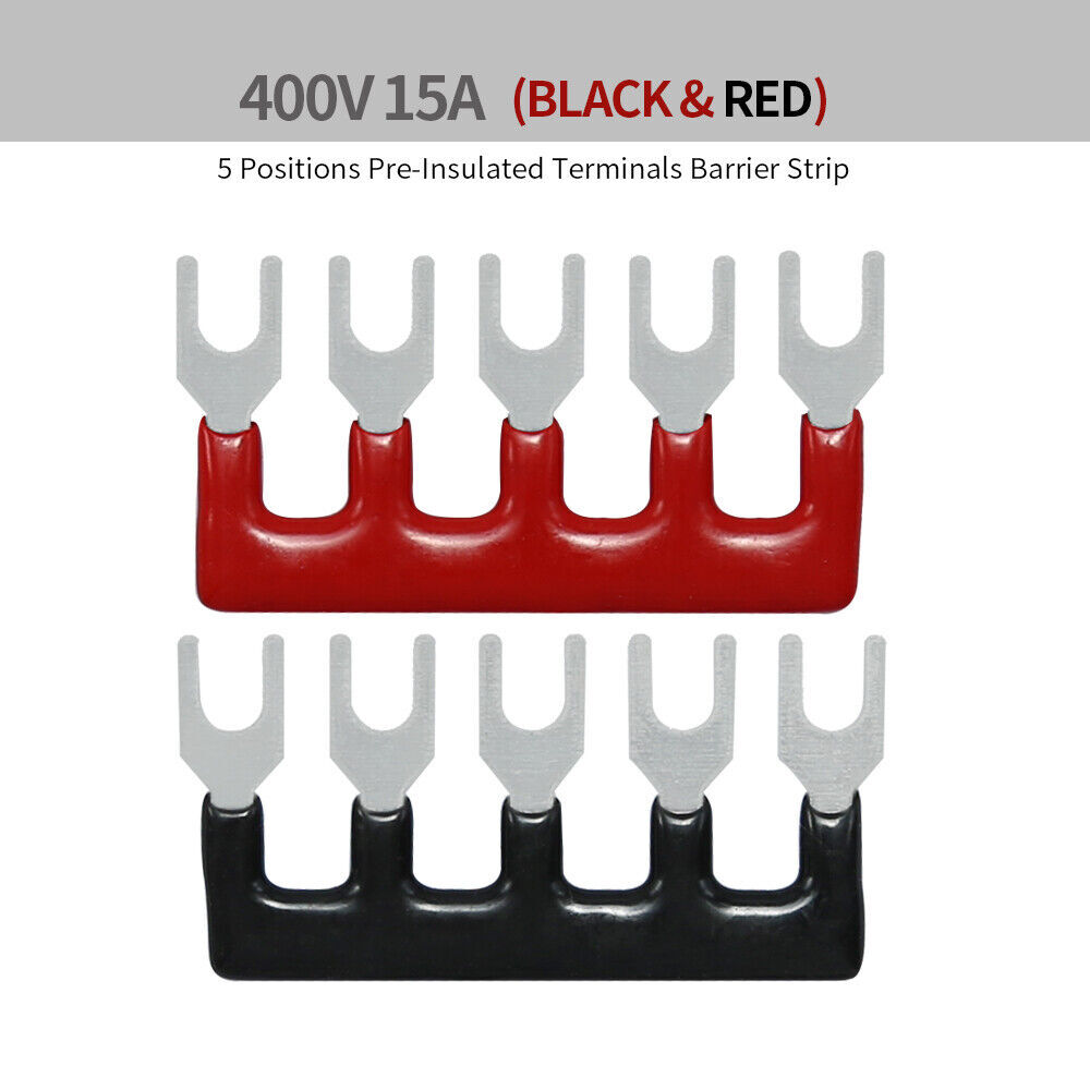 5/10/15Sets 5 Positions Dual Row 600V 15A Screw Terminal Strip Blocks