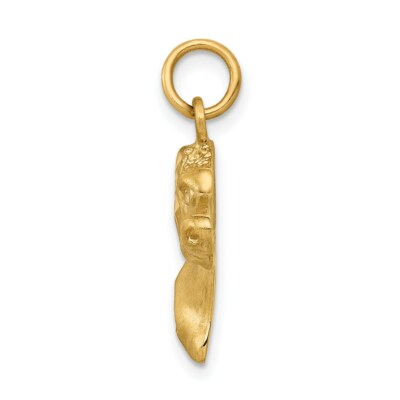 Pre-owned Superdealsforeverything Real 14kt Yellow Gold Dog Charm