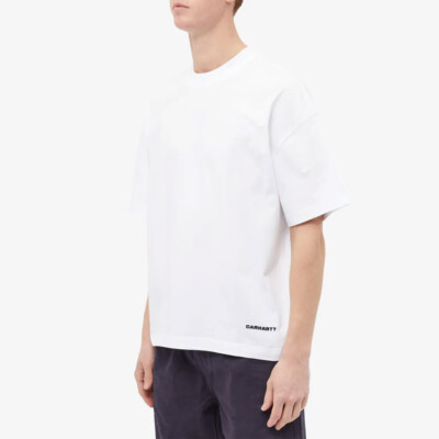 

Carhartt WIP Link Script Lifestyle футболка мужская белая, Белый, Carhartt WIP Link Script Lifestyle T-Shirt
