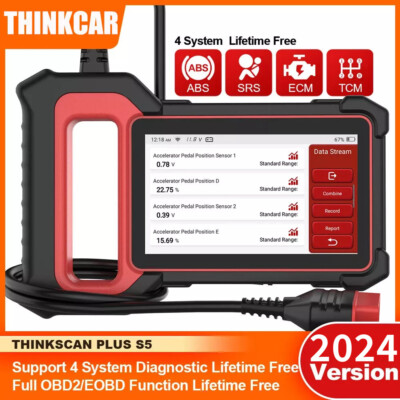 ThinkScan Plus S5 OBD2 Scanner Diagnostic SRS/ABS/Transmission Tool Code Reader