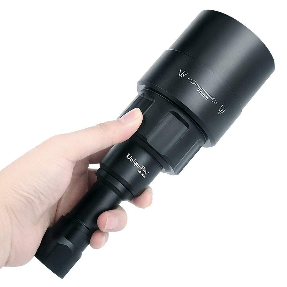 UniqueFire 1605 75mm LENS 5W 850nm USB Rechargeable IR Hunting Zoom Flashlight
