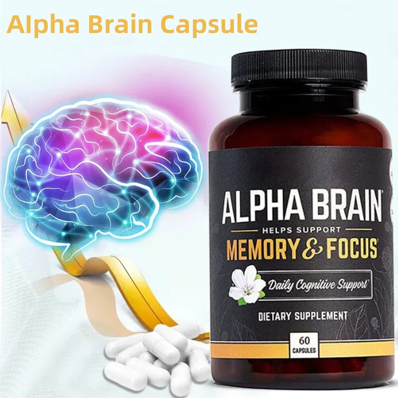 NEW Alpha Brain Memory And Focus 60 Capsules Supplement For