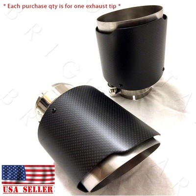 Universal Slipon AK Style Carbon Fiber Muffler Exhaust 4quot Tip 25quot Inlet Pipe