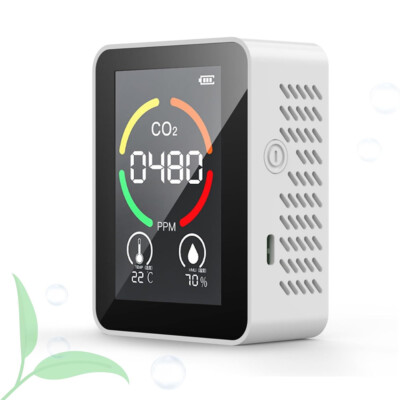 3-in-1 Air Quality Monitor CO2 Temp Moisture 400-5000PPM Carbon Dioxide Detector