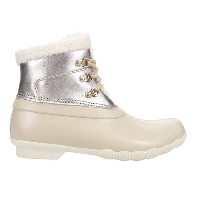 Женские повседневные ботинки Sperry Saltwater Alpine Metallic Duck золотисто-белого цвета STS86