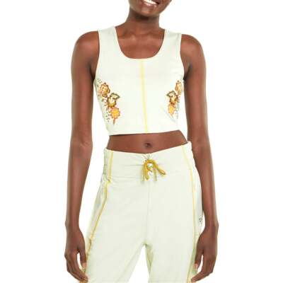

Puma Frida Kahlo X Crop Sports Bra Womens Off White Casual 521719-33