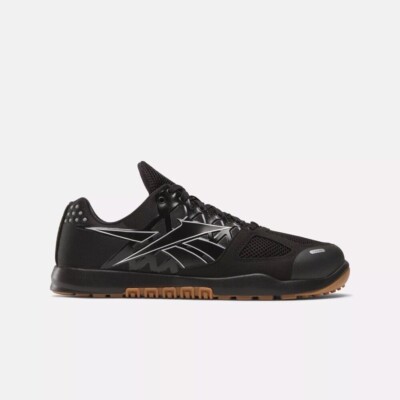 Men Reebok Nano 2.0 Training Shoes Black Silver Gum 100215923 Trainer