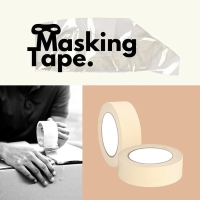 General Purpose Masking Tape 1 1/2'' x 60 Yard 4.3 Mil - Utility Tape [12 Rls]