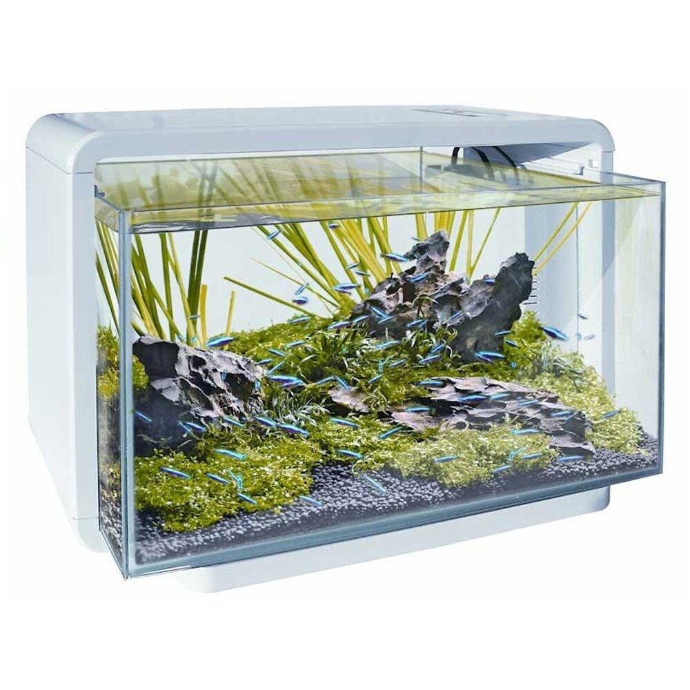 WHITE FISH TANK USED FOR 3 MONTHS COMES WITH ALL ACCESSORIES SUPERB