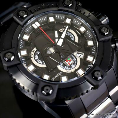 Pre-owned Invicta Star Wars Darth Vader Grand Octane Black Steel Swiss Mvt 63mm Watch