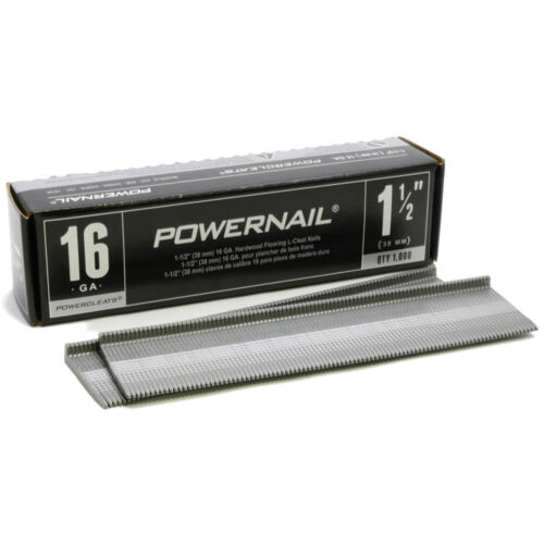Powernail L15016 16-Gauge 1-1/2-Inch Length L-Cleat Flooring Nails (1000 ct)
