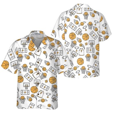 Hot!!!!! Basketball Players Basketball Pattern Best Gift Hawaiian Shirt S-5Xl
