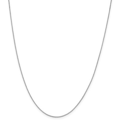 Pre-owned Superdealsforeverything 18k White Gold 18 Inch .9mm Box With Lobster Clasp Chain; 18 Inch; Lobster Clasp