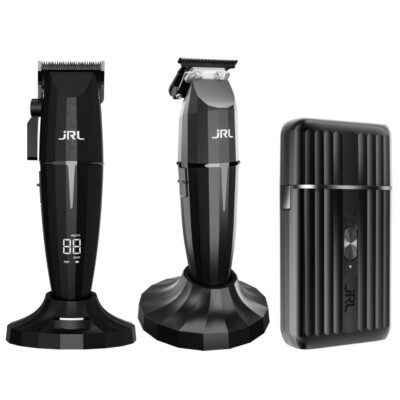 JRL ONYX Professional Cordless Hair Clipper + JRL ONYX Hair Trimmer+ Onyx Shaver
