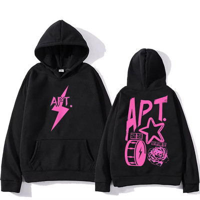 APT New Song Hooded ROSÉ & Bruno Mars Hoodie For Fans Double-Sided