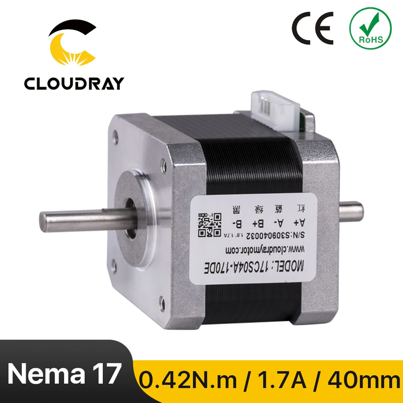 Nema 17 Stepper Motor 40mm 42Ncm 1.7A Double Shaft 2 Phase Stepper Motor for CNC