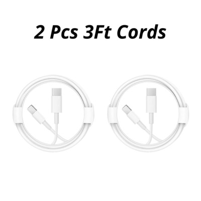 20W USB-C Power Adapter PD Fast Charger Cable For iPhone 14 13 12 11 Pro Max XR
