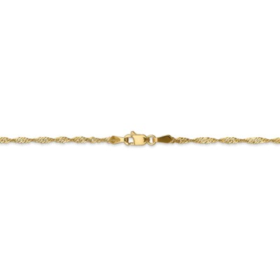 Pre-owned Superdealsforeverything Real 14kt Yellow Gold 18 Inch 1.70mm Singapore With Lobster Clasp Chain; 18 Inch
