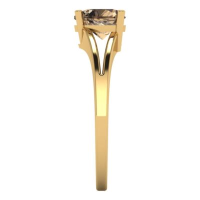Pre-owned Pucci 1.50 Ct Heart Split Shank Statement Classic Lab Created Gem Ring 14k Yellow Gold