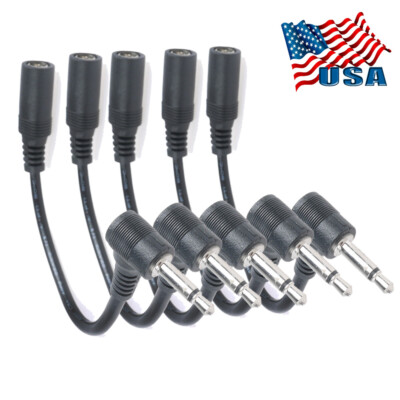 5Pcs 1/8  3.5mm Effect Pedals Power Supply Converter Cable for EHX DOD BBE PSA