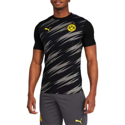 

Мужская футбольная майка Puma Bvb Stadium Crew Neck с коротким рукавом, черная 758135-02, Черный, Puma Bvb Stadium Crew Neck Short Sleeve Soccer Jersey