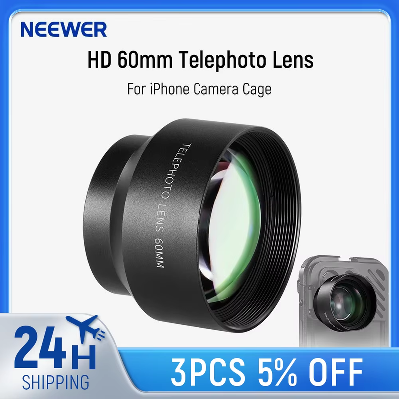 HD 60mm Telephoto Lens 2X Magnification for iPhone 15 pro Max/Samsung/Xiaomi Pho