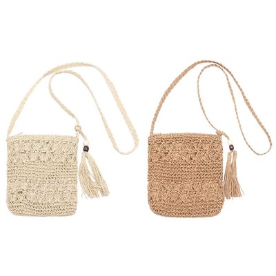 Small straw crossbody purse sale