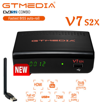FTA DVB GTMEDIA V7s2x HD Free to air Digital Satellite receiver Decode +USB WIFI