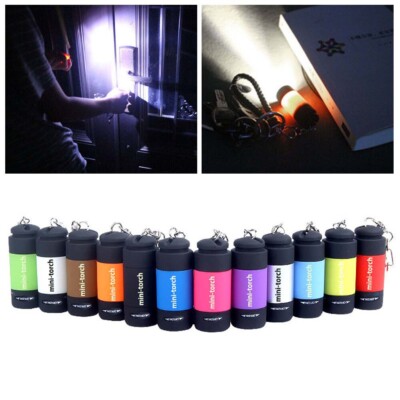 Mini USB Rechargeable LED Light Small Flashlight-Lamp Torch Pocket Lamp Keychain