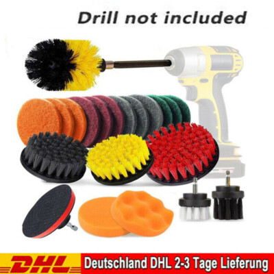 Set Bürstenaufsatz Reinigung Bürste für Akkuschrauber Bohrmaschine (4-39Stk)