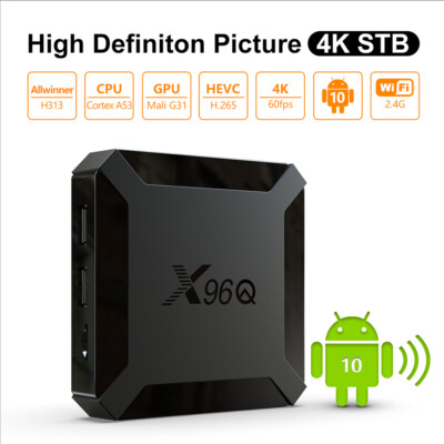 5pcs/lots DHL free X96Q TV Box Android 10.0 2G 16G Allwinner H313 Quad Core 4K