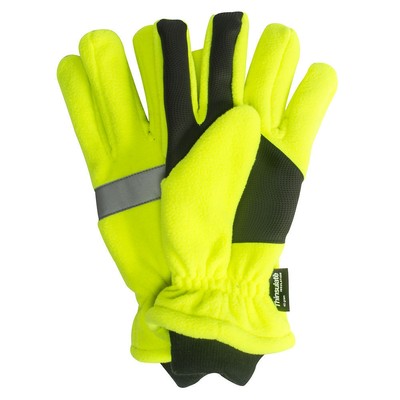 

Мужские водонепроницаемые флисовые перчатки Quiet Wear, High vis green