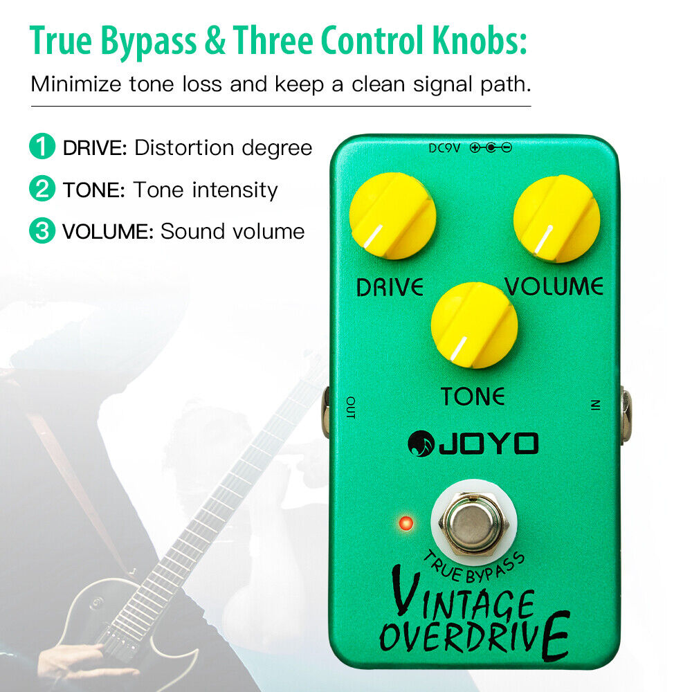 JOYO Electric Guitar Effects Pedal Distortion Overdrive