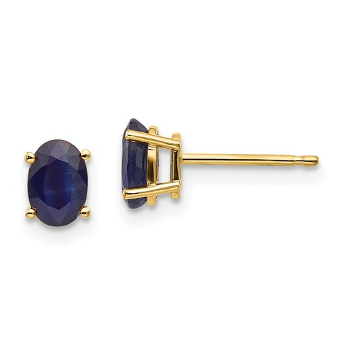 Pre-owned Goldia 14k Sapphire Earrings - September In Yellow